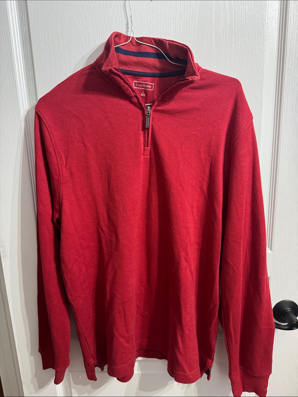 Club Room Red Half-Zip Knit Pullover